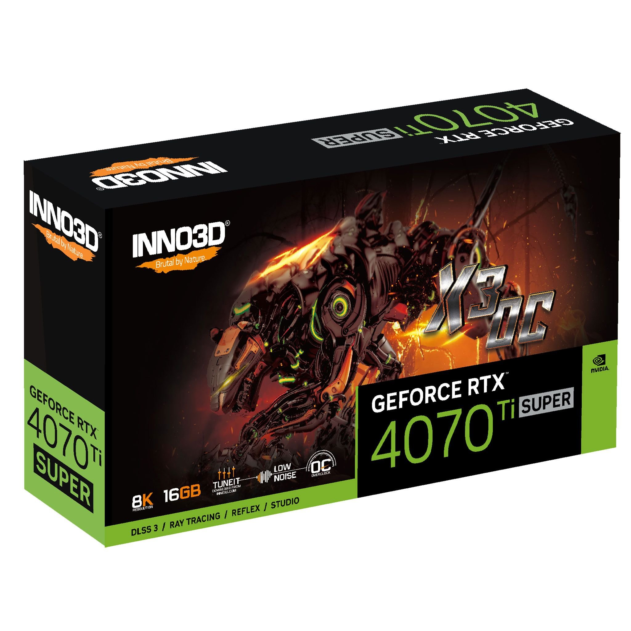 Card màn hình VGA Inno3D GeForce RTX 4070 Ti Super X3 OC 16GB DDR6X