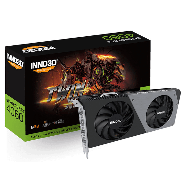  Card màn hình NVIDIA GeForce RTX 4060 INNO3D Twin X2 | 8GB GDDR6, 3072 CUDA, 500W 