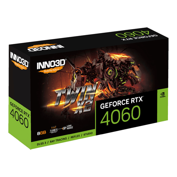  Card màn hình NVIDIA GeForce RTX 4060 INNO3D Twin X2 | 8GB GDDR6, 3072 CUDA, 500W 