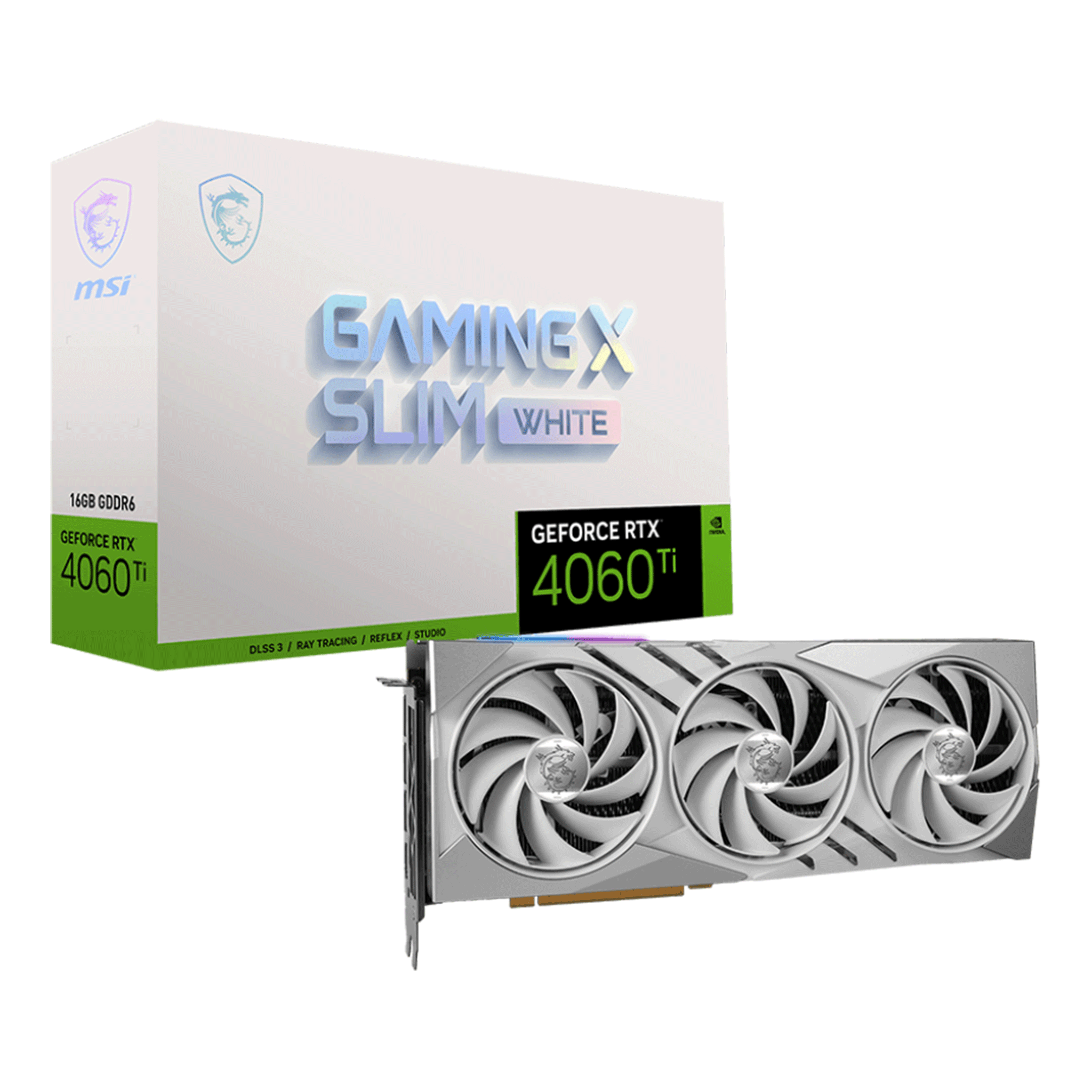 Card màn hình VGA MSI GeForce RTX 4060 Ti Gaming X Slim White 16GB