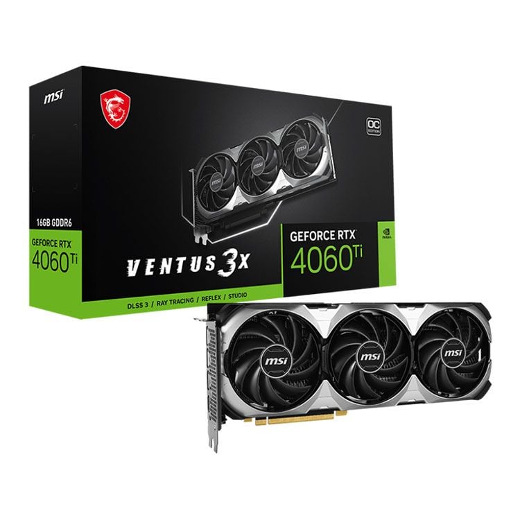 Card màn hình VGA MSI GeForce RTX 4060 Ti VENTUS 3X 16GB OC