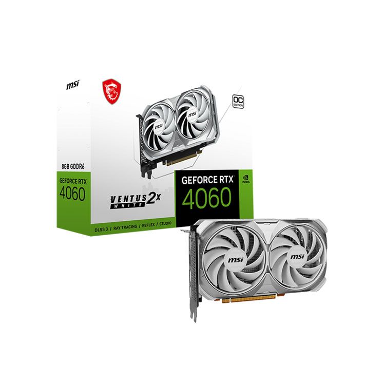 Card màn hình VGA MSI GeForce RTX 4060 Ventus 2X White 8GB OC