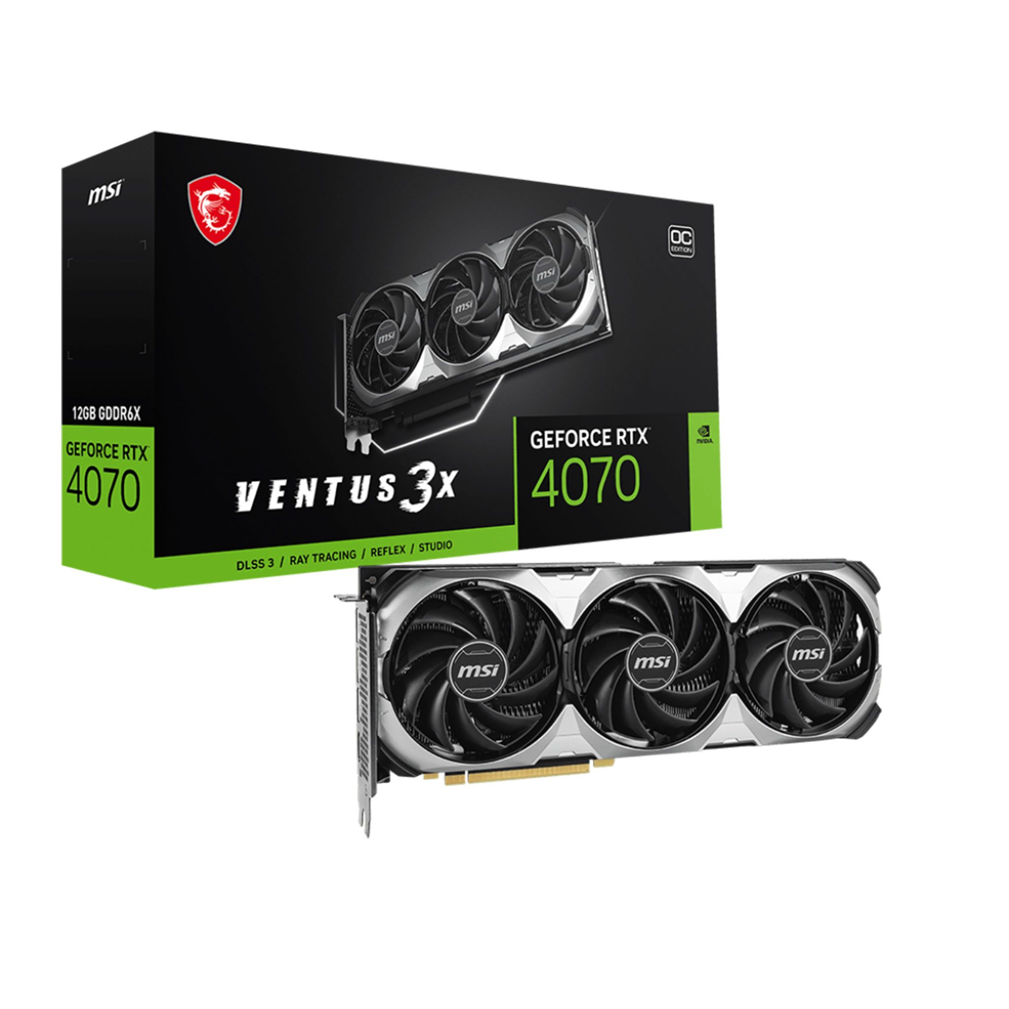 Card màn hình VGA MSI GeForce RTX 4070 Ventus 3X E 12G OC