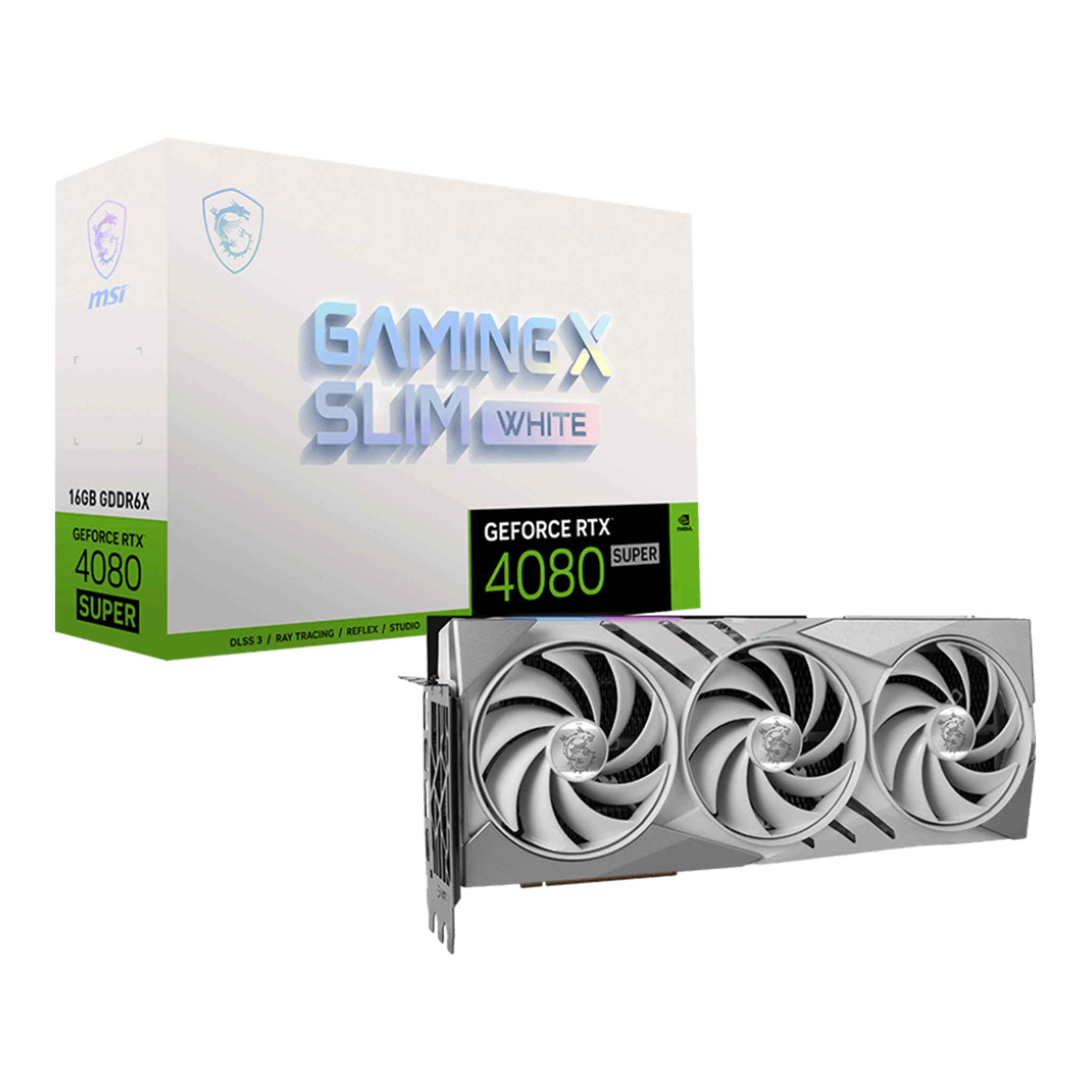 Card màn hình VGA MSI GeForce RTX 4080 Super 16G Gaming X Slim White