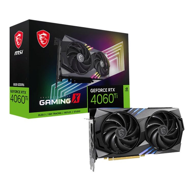 Card màn hình VGA MSI RTX 4060 Ti Gaming X 8GB 2 Fan