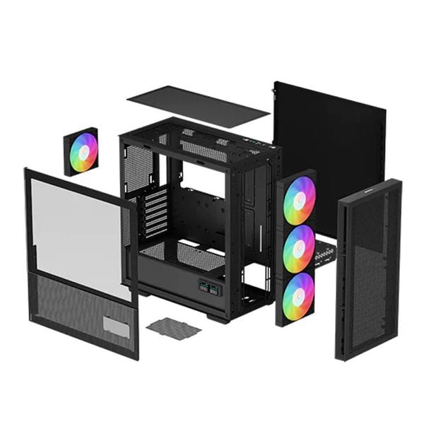  Thùng máy Deepcool CH560 Digital | Kèm sẵn 4 Fan ARGB, Black / White 