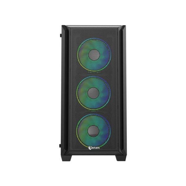  Thùng máy Jetek CSGO2 Z7 - Đen | E-ATX, kèm sẵn 3 fan RGB 