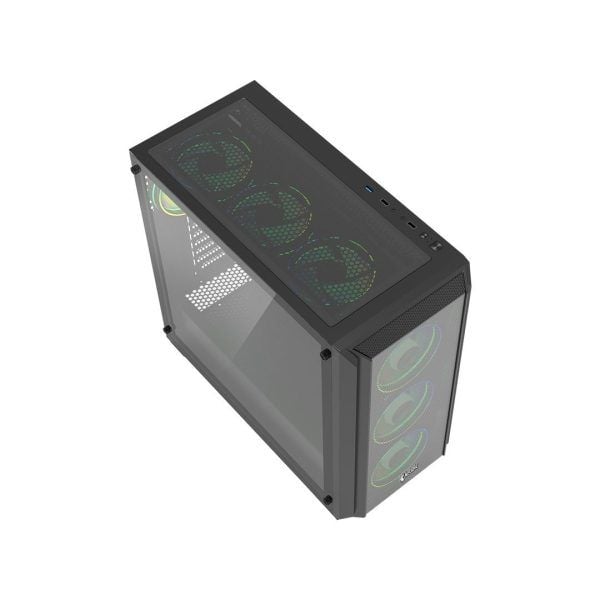  Thùng máy Jetek CSGO2 Z7 - Đen | E-ATX, kèm sẵn 3 fan RGB 
