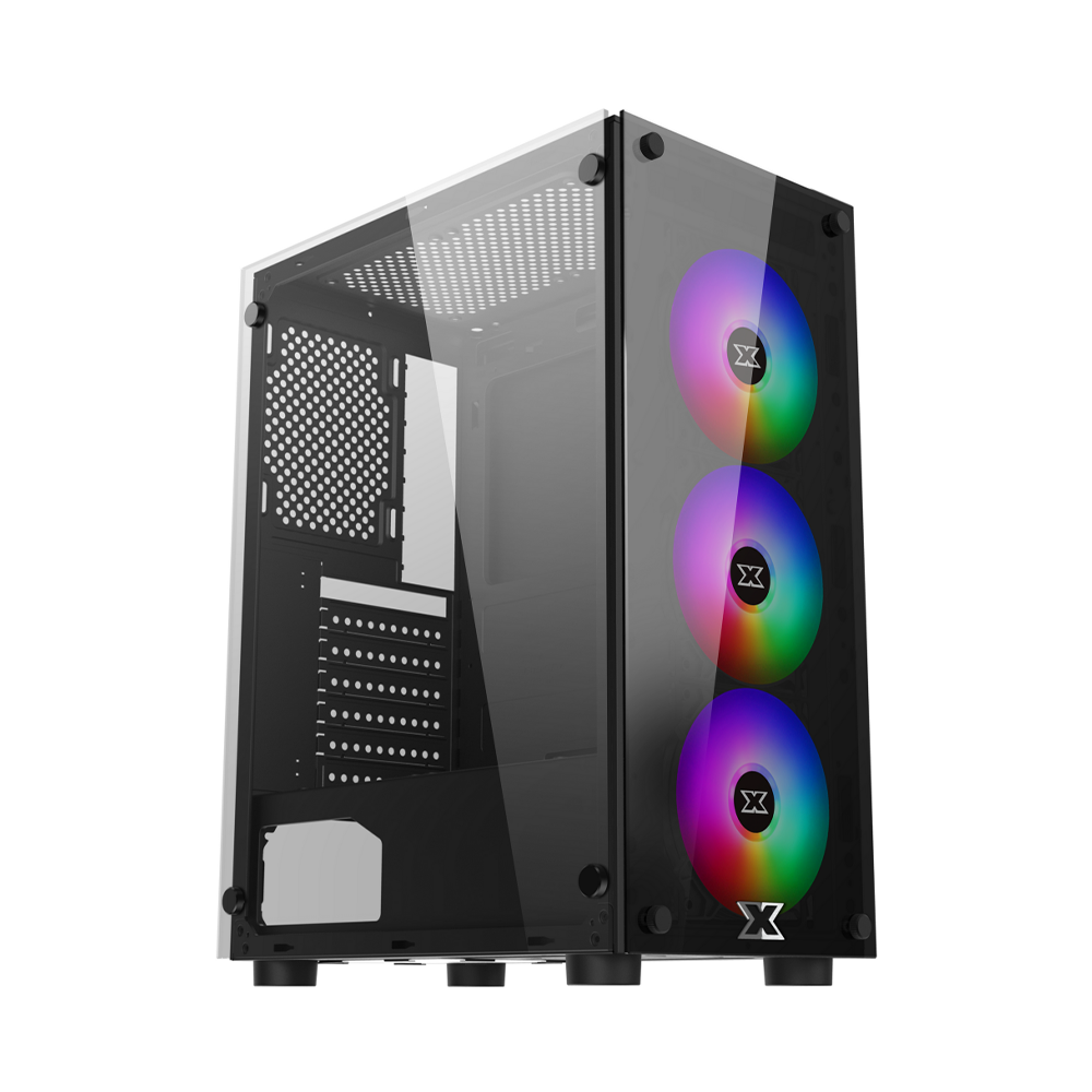 Thùng máy Case Xigmatek HERO II 3F EN40290 | Đen, Kèm sẵn 3 Fan RGB