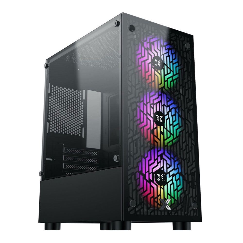 Thùng máy Case Xigmatek NYX 3F EN40313 | Đen, Kèm sẵn 3 Fan RGB