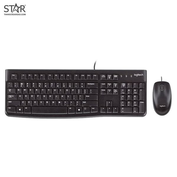  Combo phím chuột văn phòng Logitech MK120 | Có dây, Fullsize, Black 