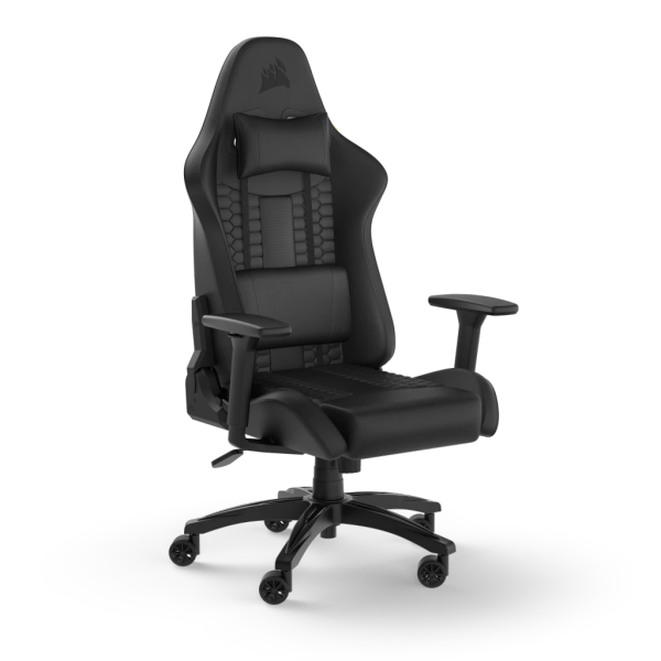  Ghế gaming CORSAIR TC100 RELAXED | Đen, 120kg, Chân xoay, Da PU (CF-9010050-WW) 