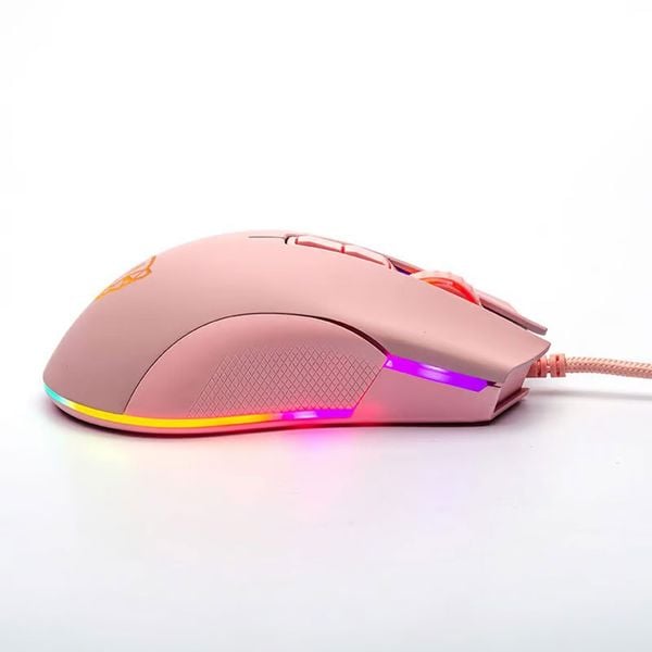  Chuột gaming Motospeed V70 RGB | 12000 DPI, 135g, RGB, Hồng 