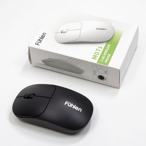  Chuột văn phòng Fuhlen M07s | Wireless, 1200 DPI, 75g, Trắng 