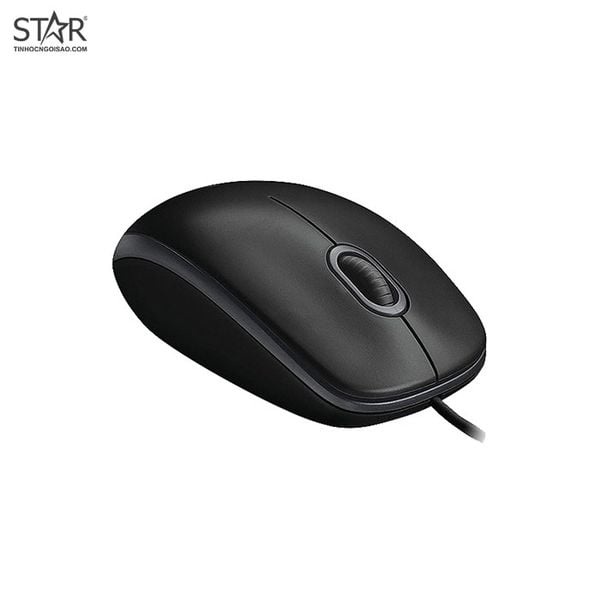  Chuột văn phòng Logitech B100 | Có dây, 800 DPI, 80g, Đen 