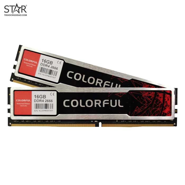 Ram DDR4 Colorful 16G/2666 Tản Nhiệt (BAPC16G2666D4S8 Y5CE19