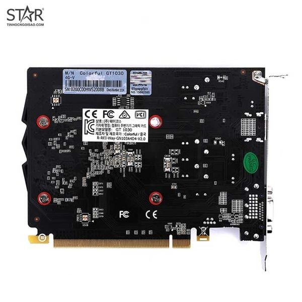  Card màn hình NVIDIA GeForce GT 1030 Colorful | 4GB GDDR4, 384 CUDA, 300W 