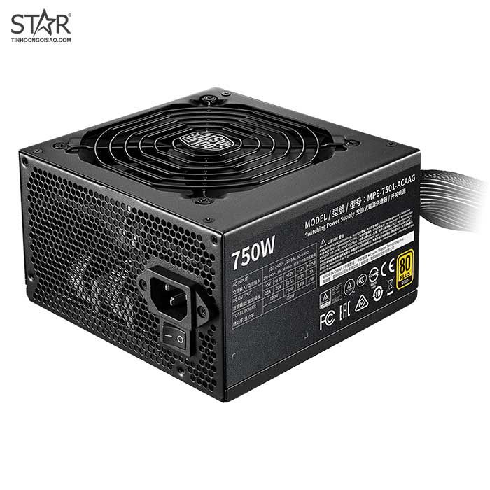 Nguồn Cooler Master 750W MWE 750 – V2 80 Plus Gold Non-Modular (MPE-7501-ACAAG-EU)