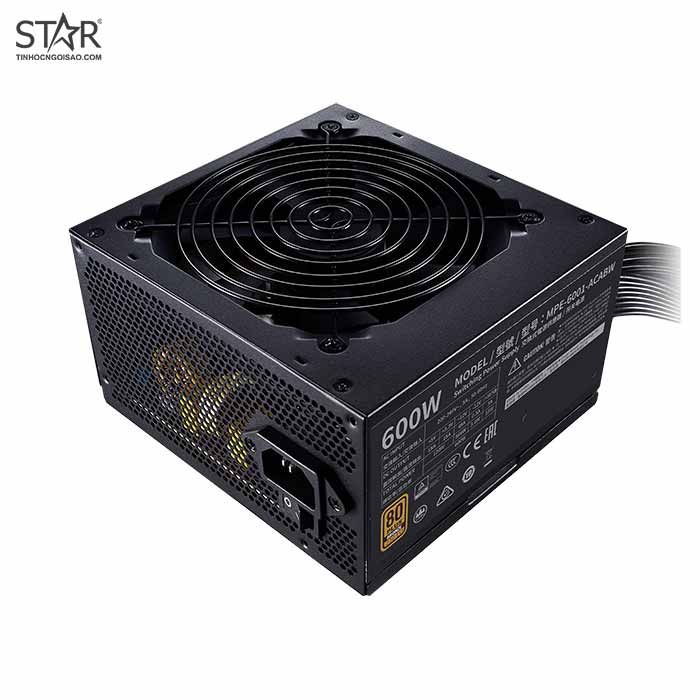 Nguồn Cooler Master 600W MWE 600 V2 230V 80 Plus Bronze (MPE-6001-ACABW-BEU)