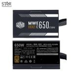  Nguồn Cooler Master 650W MWE 650 V2 230V 80 Plus Bronze (MPE-6501-ACABW-B) 