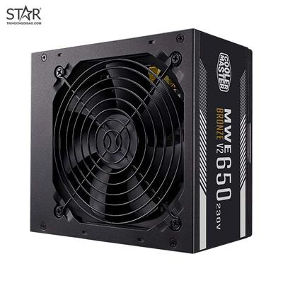 Nguồn Cooler Master MWE Bronze V2 650W 80 Plus (MPE-6501-ACABW-BEU)+ Dây Nguồn