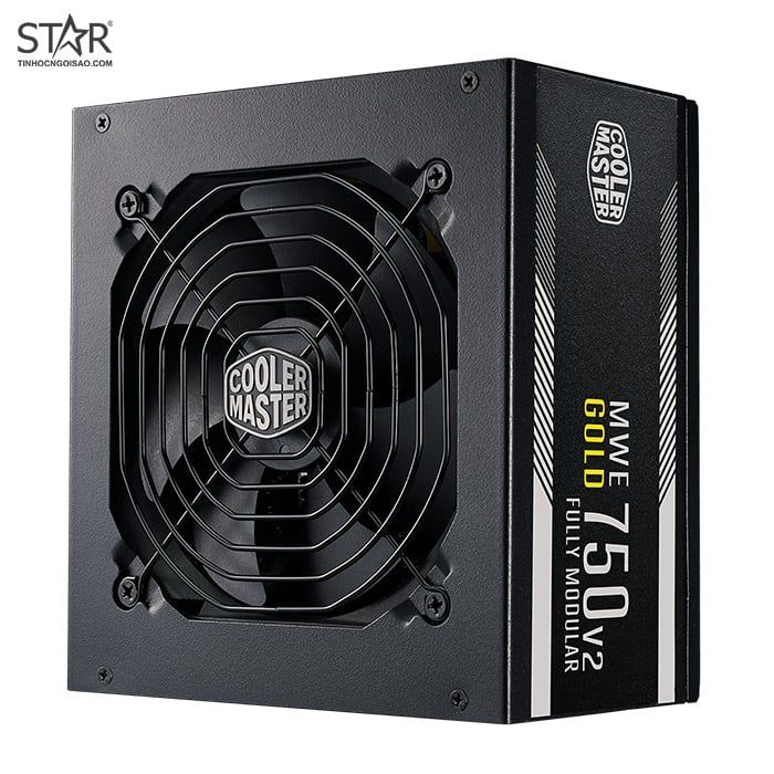 Nguồn Cooler Master 750W MWE 750 – V2 80 Plus Gold Full Modular (MPE-7501-AFAAG-EU)