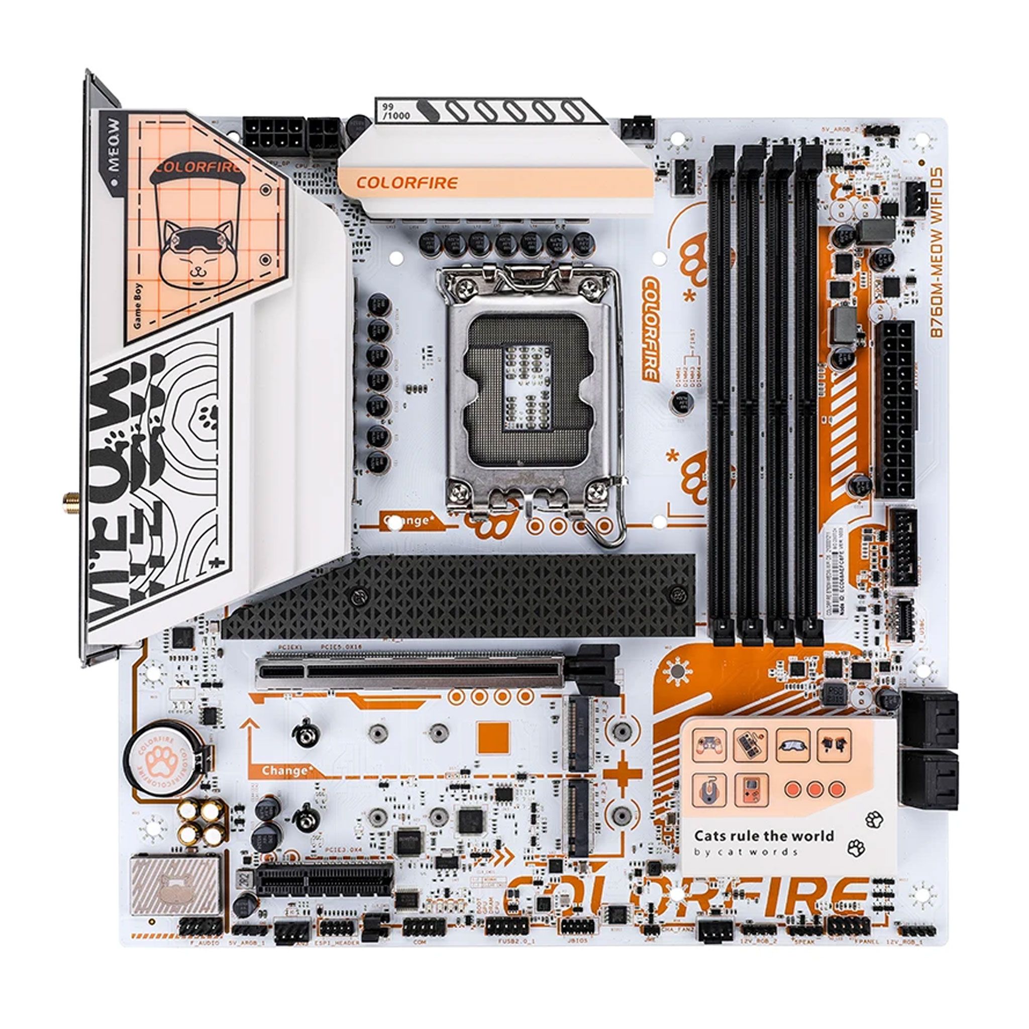 Mainboard Colorfire B760M-MEOW DDR5 ORANGE