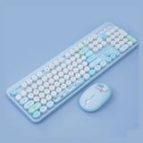  Combo phím chuột không dây Geezer Hello Bear - Xanh dương mixed | Wireless 2.4 