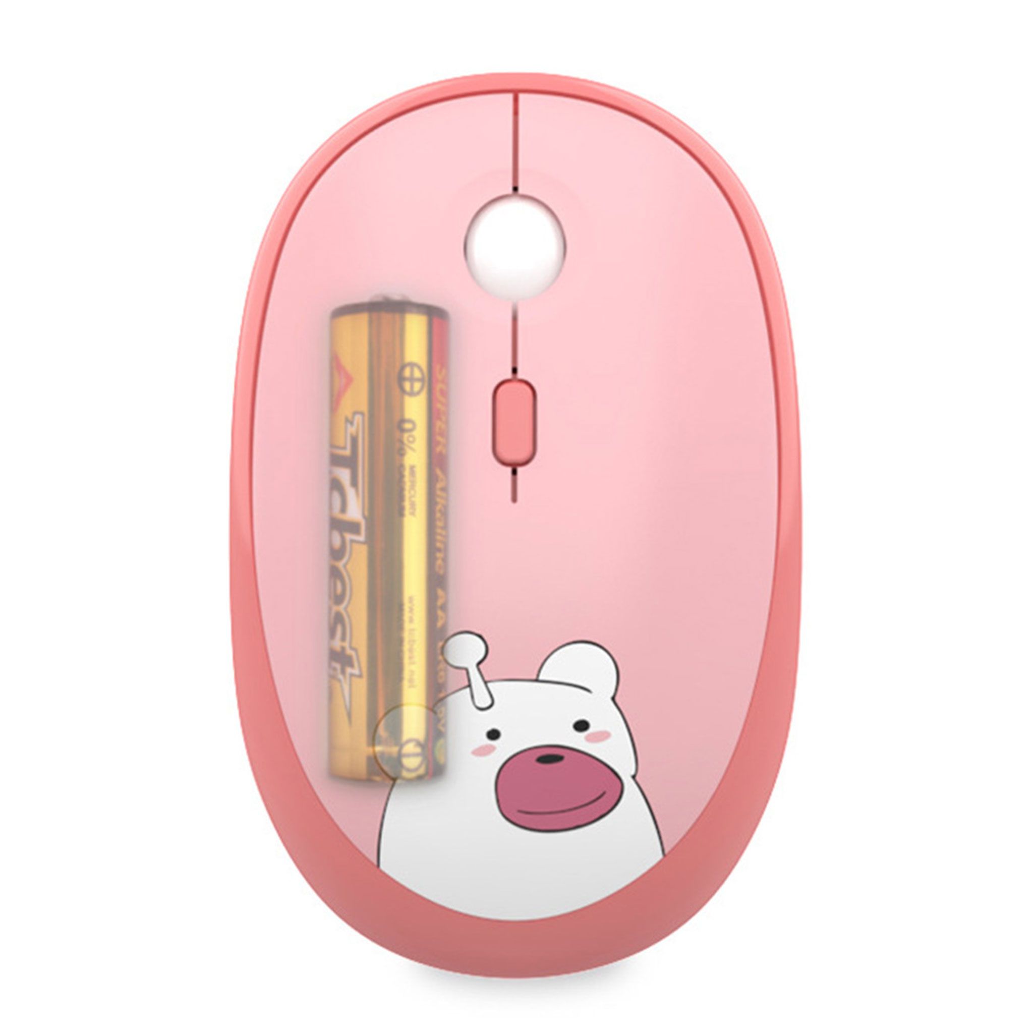 Combo phím chuột không dây Geezer Hello Bear - Hồng mixed | Wireless 2.4