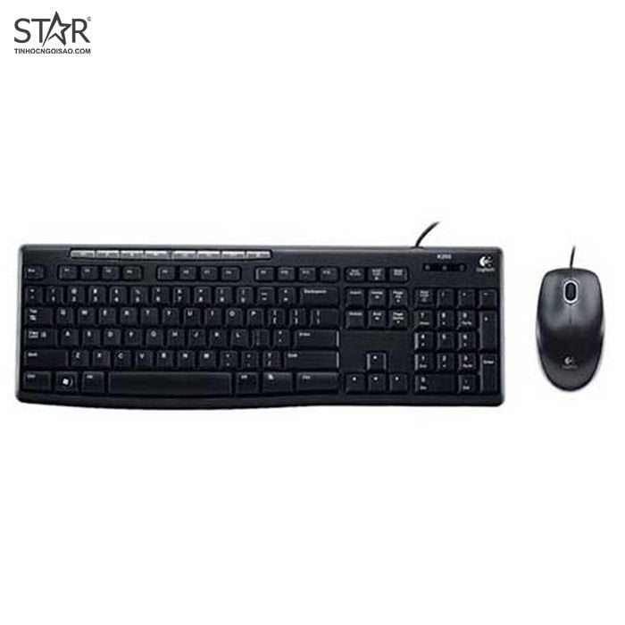 Combo Phím Chuột Logitech MK200 Chính Hãng (Đen)