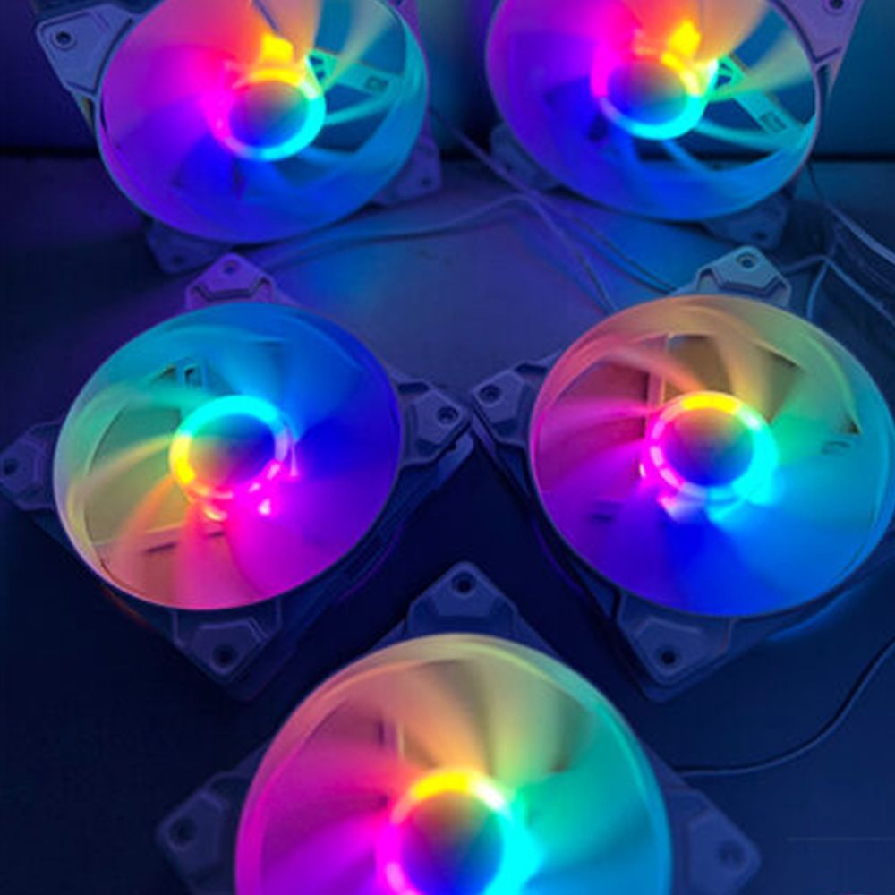 Fan Case CoolMoon K8 Led RGB Trắng (RGB Fixed, Không Cần Hub)