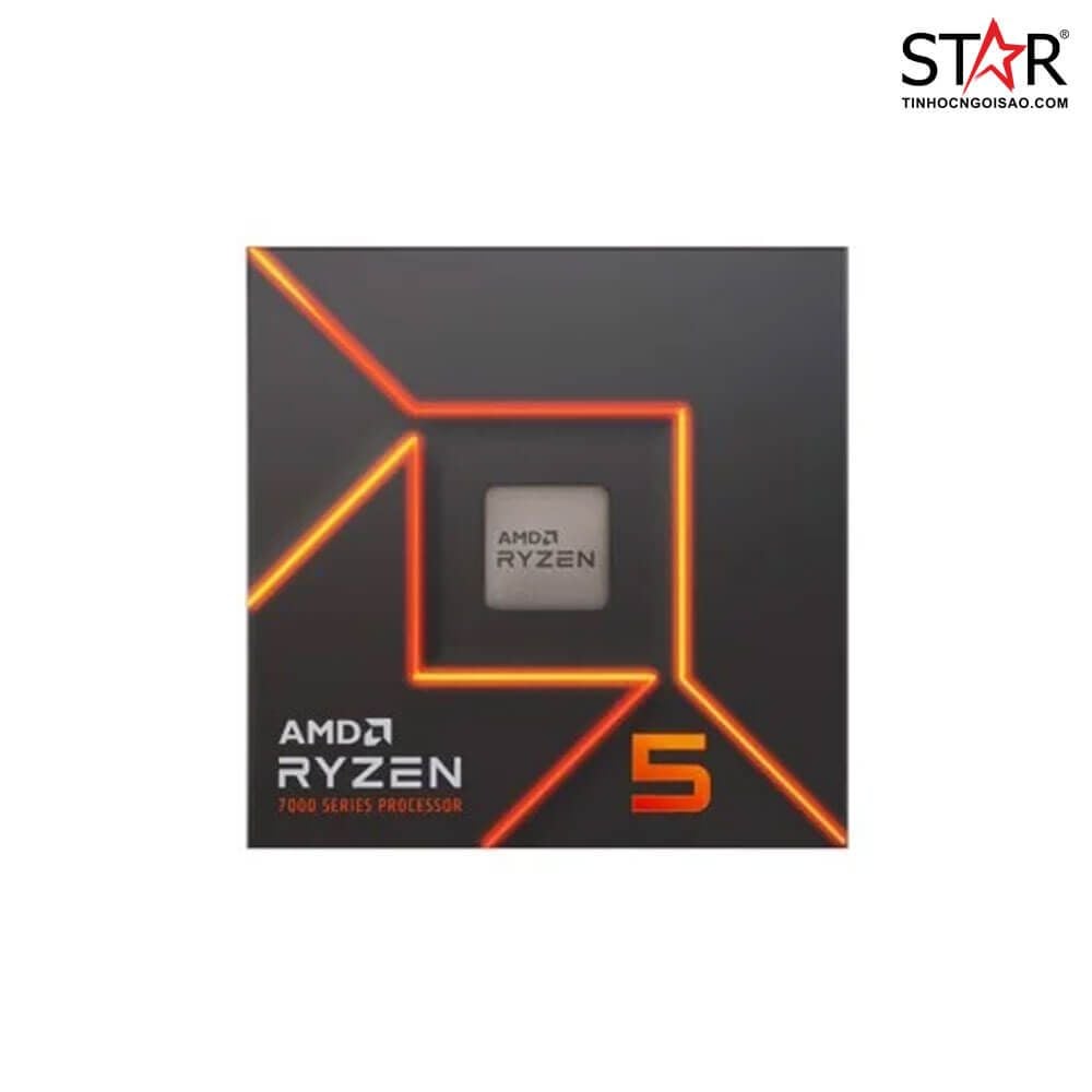 CPU AMD Ryzen 5 7600 | AM5, Upto 5.10 GHz, 6C/12T, 32MB, Box Chính Hãng