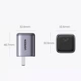  Củ sạc nhanh 30W Ugreen 90901 Nexode GaN Fast Charger | 30W, 1 x USB-C, Space Gray 