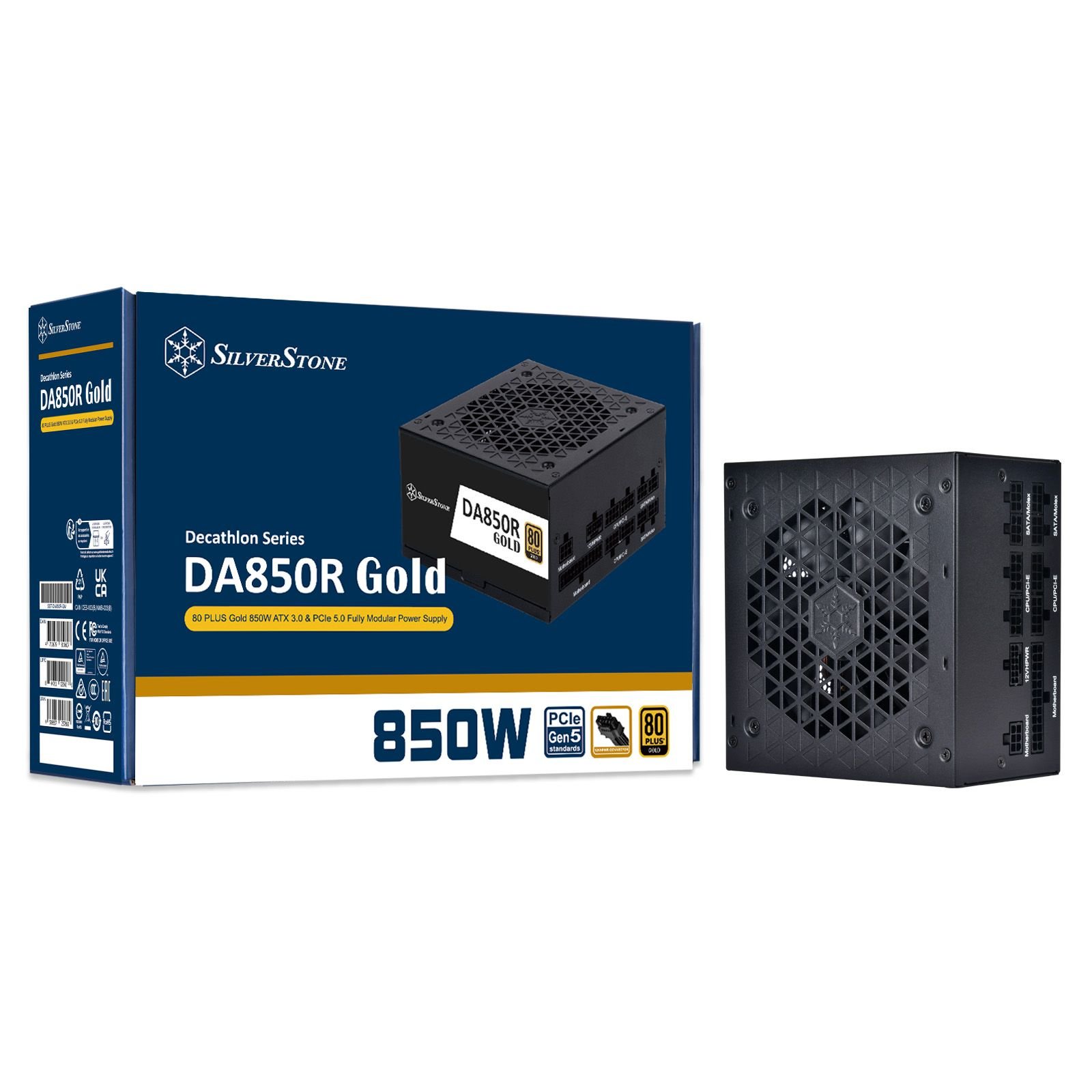 Nguồn SilverStone DA850R Gold | 850W, 80 Plus Gold, ATX 3.0 & PCIe 5.0 Full Modular