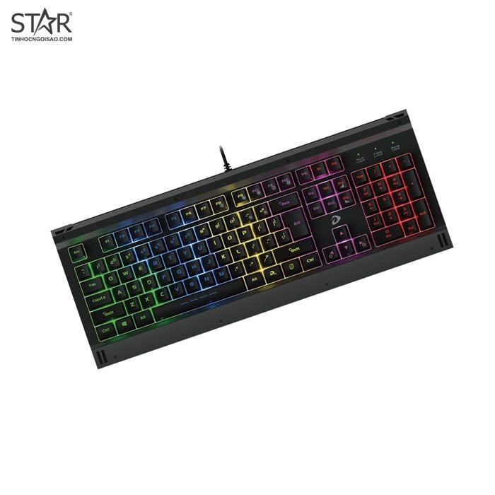 Bàn phím DareU LK145 Led Rainbow Gaming (Đen)