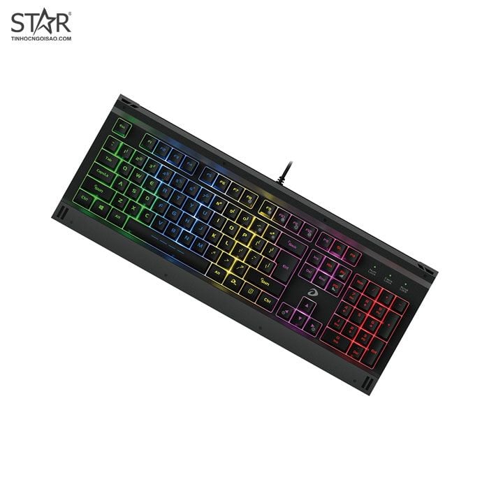 Bàn phím DareU LK145 Led Rainbow Gaming (Đen)