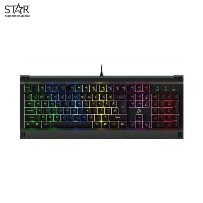 Bàn phím DareU LK145 Led Rainbow Gaming (Đen)