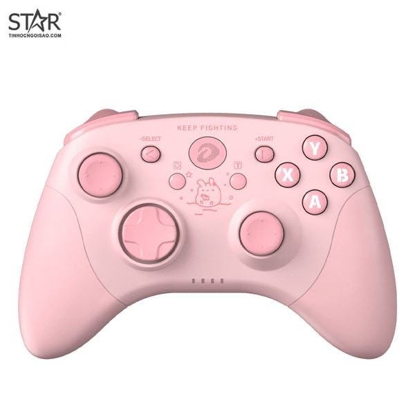  Tay Game Dare-U Không Dây H101X; (Dual Mode: Type-C, Bluetooth) (Hồng) 