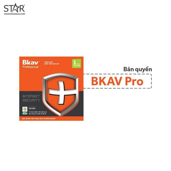 Phần mềm diệt virus Bkav Pro Internet security (1PC/12T)