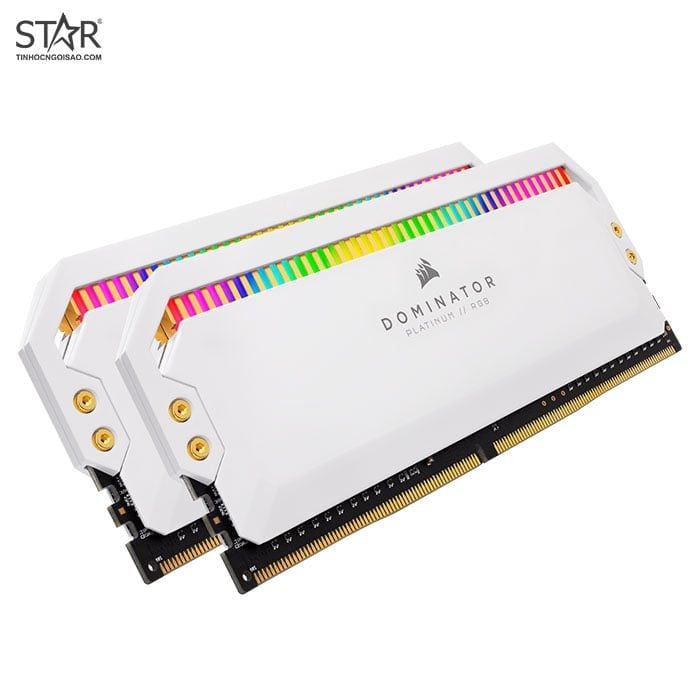 Ram PC Corsair Dominator Platinum RGB Ver 5.38 16GB DDR4 3200MHz (CMT16GX4M2C3200C16W) (2x8GB, white)