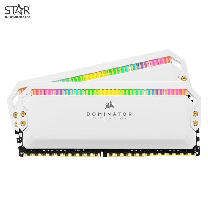 Ram PC Corsair Dominator Platinum RGB Ver 5.38 16GB DDR4 3200MHz (CMT16GX4M2C3200C16W) (2x8GB, white)