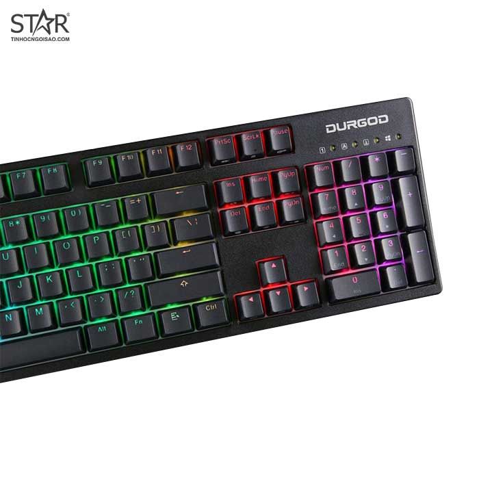 Bàn Phím Cơ Durgod V104S RGB Cherry Blue Switch (Đen)