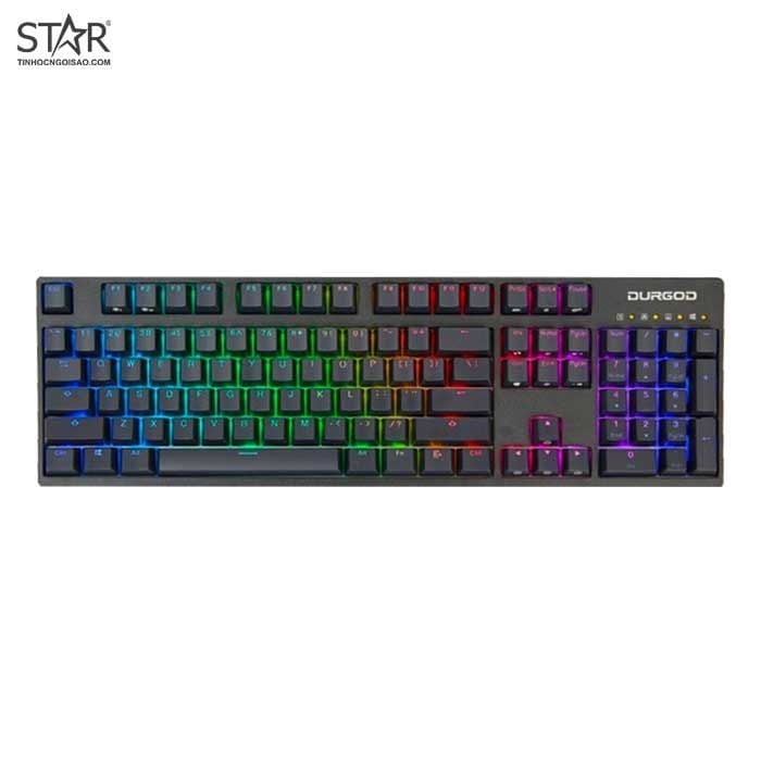 Bàn Phím Cơ Durgod V104S RGB Cherry Blue Switch (Đen)