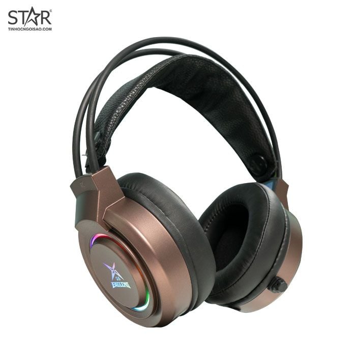 Tai Nghe Eaglend Q6 Brown 7.1 Surround Gaming RGB (Đen Nâu)