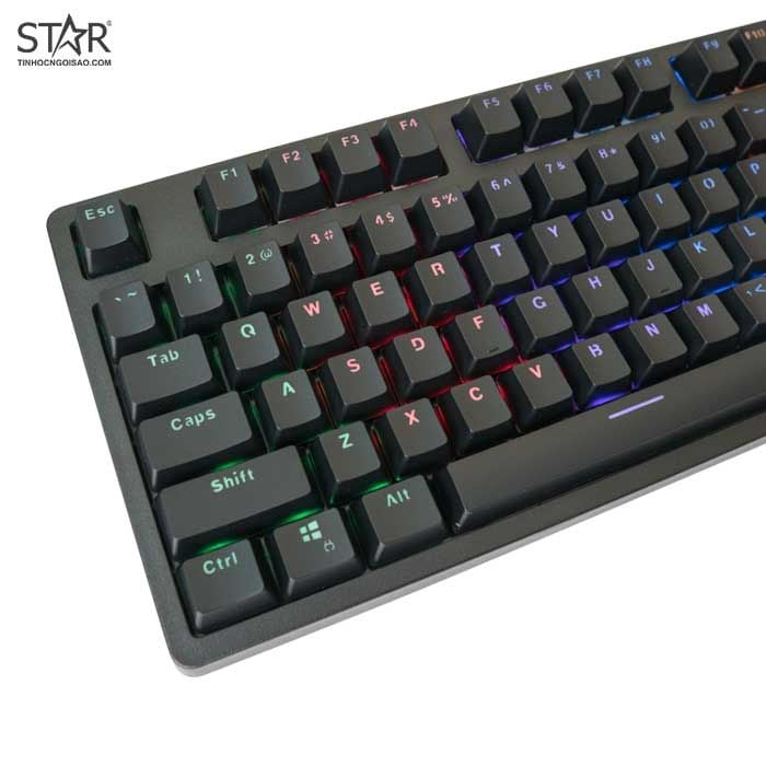 Bàn Phím Cơ E-Dra EK387 Gaming Led TKL Blue Switch (Đen)