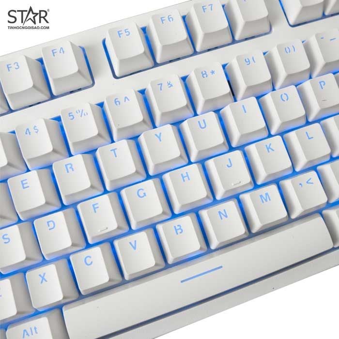 Bàn Phím Cơ E-Dra EK387 Ice White Gaming Led TKL Brown Switch (Trắng)