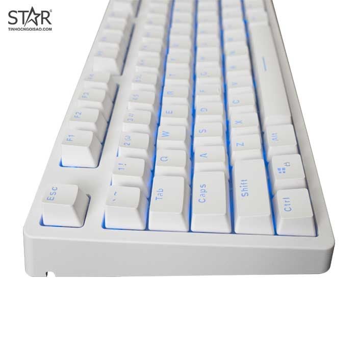 Bàn Phím Cơ E-Dra EK387 Ice White Gaming Led TKL Brown Switch (Trắng)