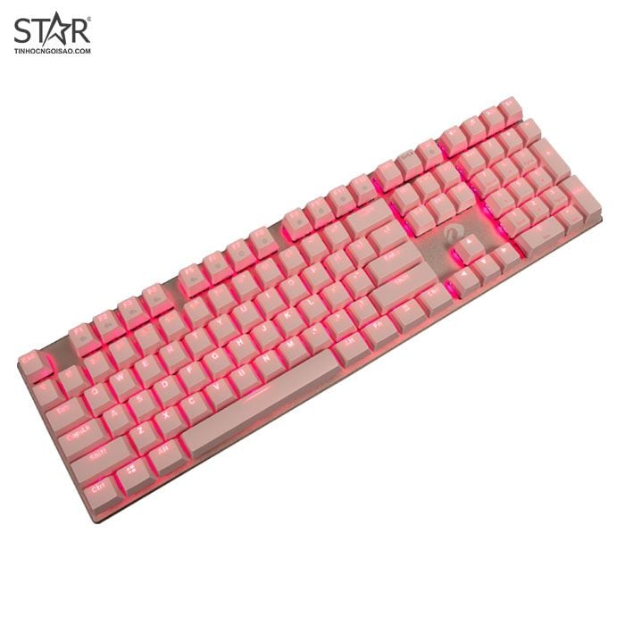 Bàn phím cơ Gaming DareU EK810 (Red Switch) - Pink (Pink Led)