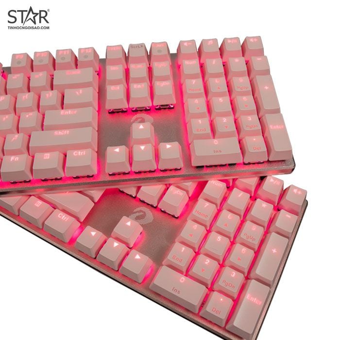 Bàn phím cơ Gaming DareU EK810 (Red Switch) - Pink (Pink Led)