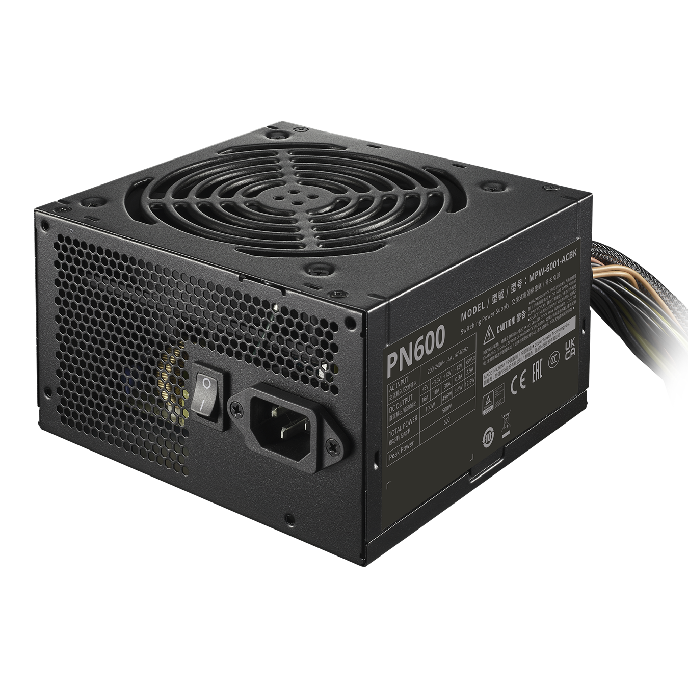 Nguồn máy tính 600W Cooler Master Elite NEX 600 230V Peak (MPW-6001-ACBK-P)